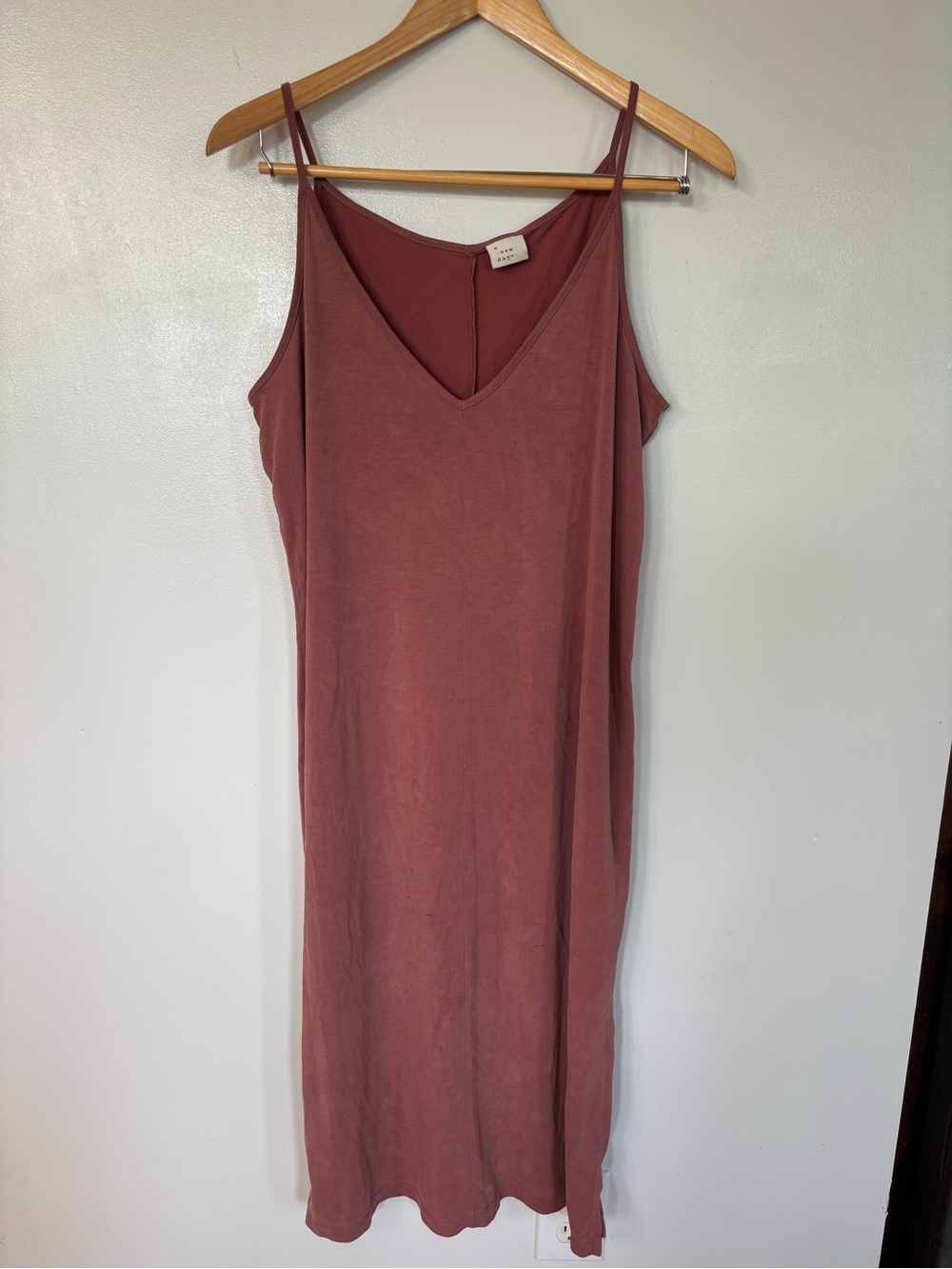 a new day Mauve Slip Midi Dress with V-Neck
